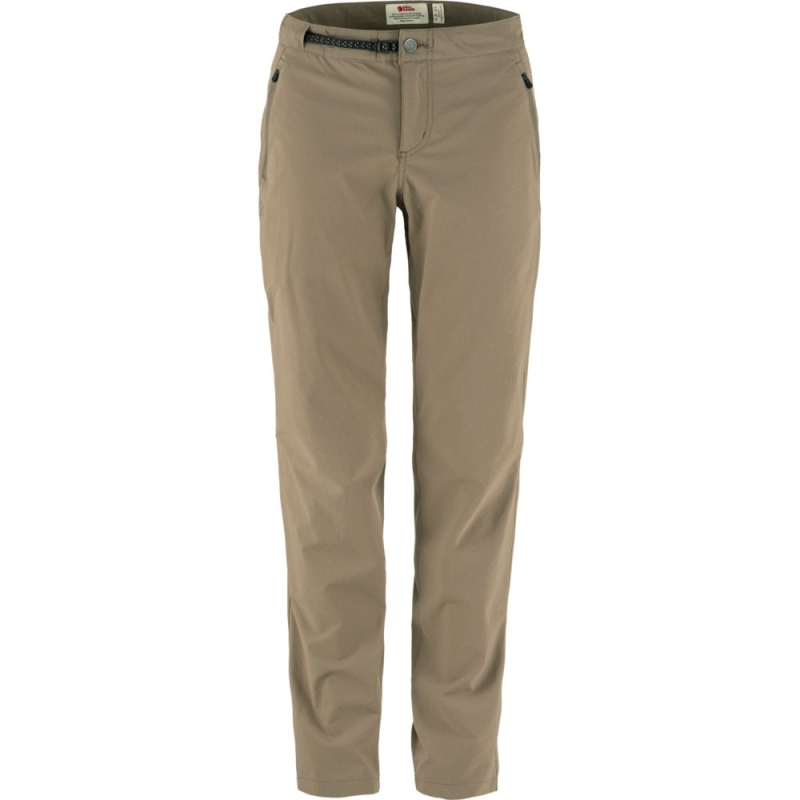 Fjällräven High Coast Trail Trousers Regular Women's Suede Brown