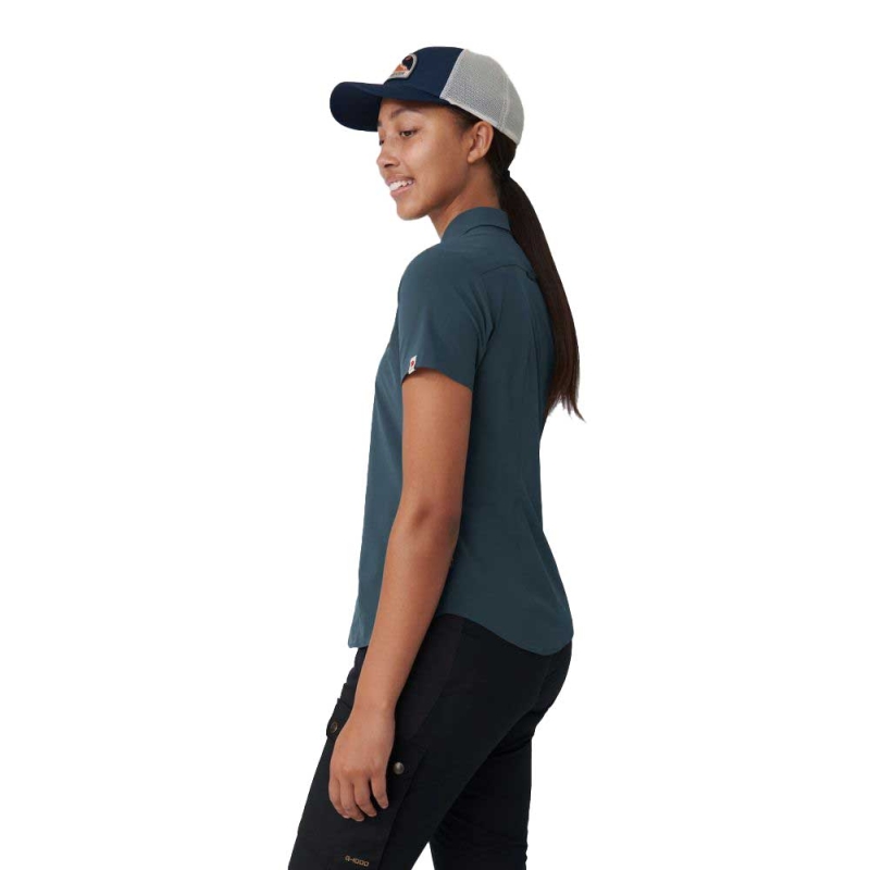 Fjällräven High Coast Lite Shirt Short Sleeve Women's Navy