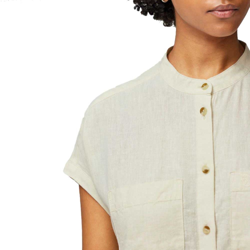 Fjällräven Övik Hemp Shirt Short Sleeve Women's Chalk White