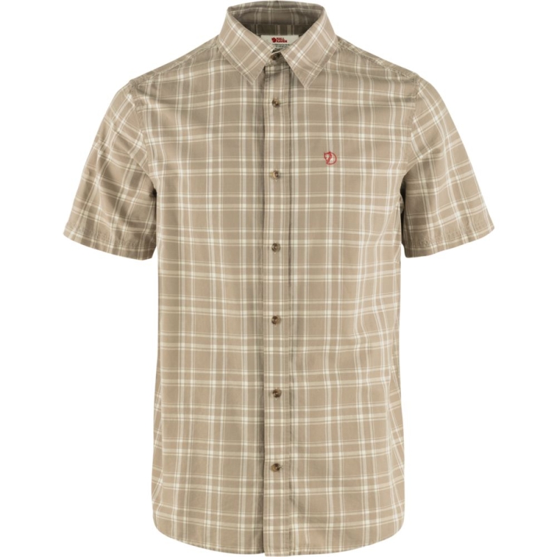 Fjällräven Övik Lite Shirt Short Sleeve Fossil-Chalk Rose