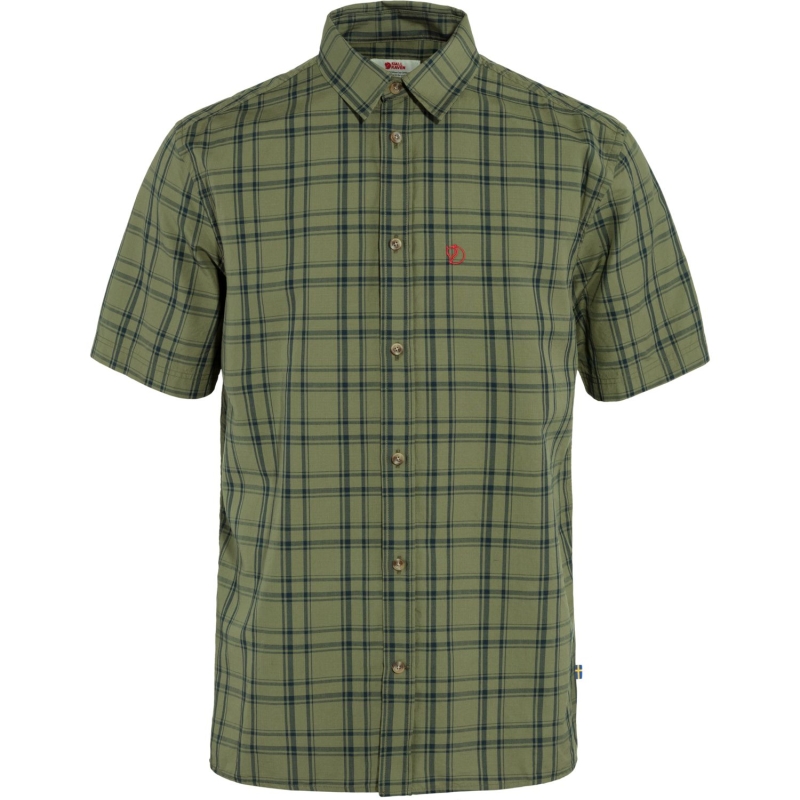 Fjällräven Övik Lite Shirt Short Sleeve Green-Dark Navy