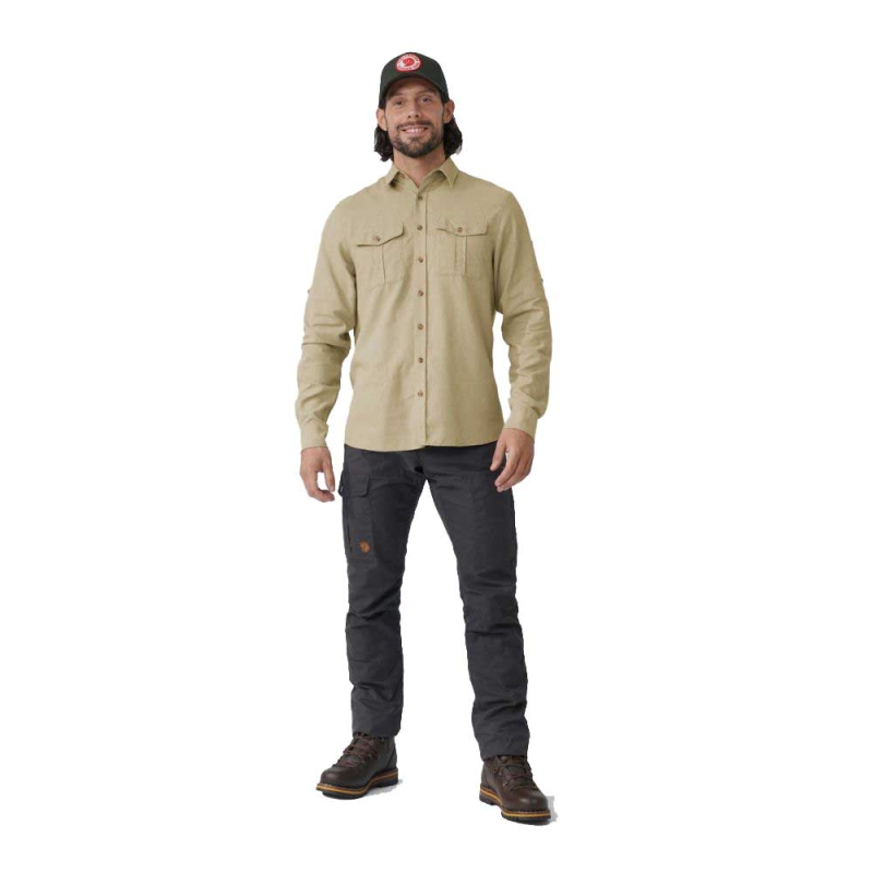 Fjällräven Övik Travel Shirt Long Sleeve Chalk White
