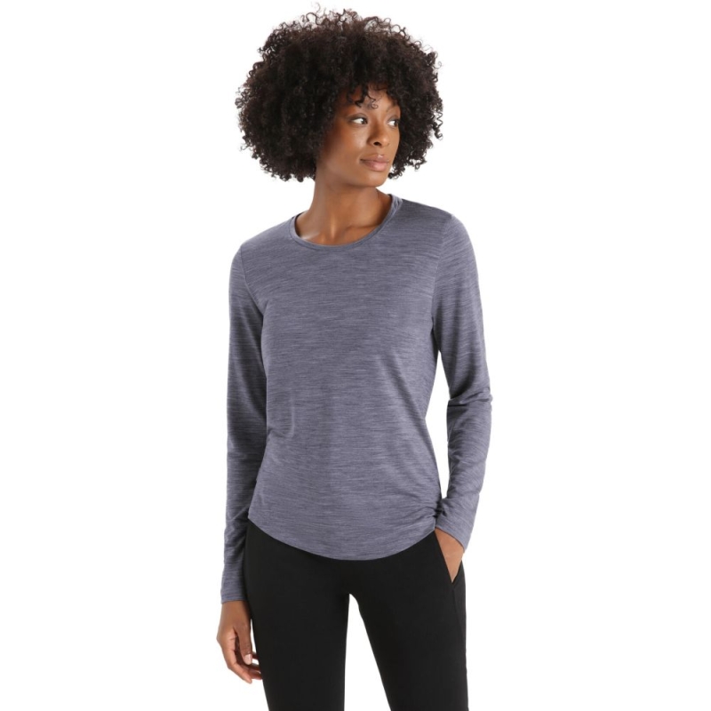 Icebreaker Sphere II Long Sleeve Tee Women's MIDNIGHT HTHR