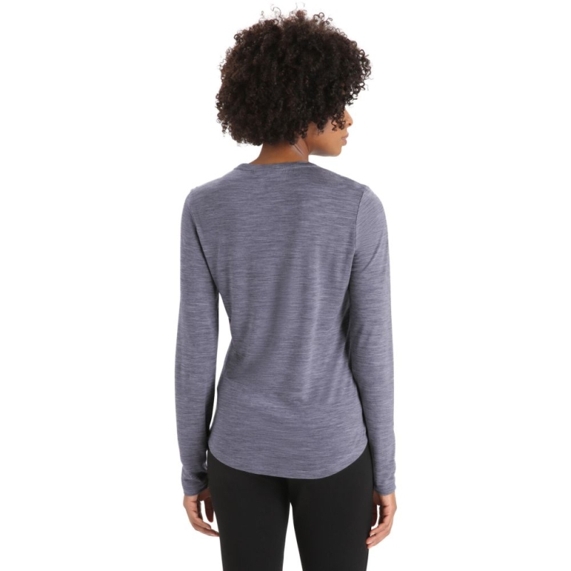 Icebreaker Sphere II Long Sleeve Tee Women's MIDNIGHT HTHR