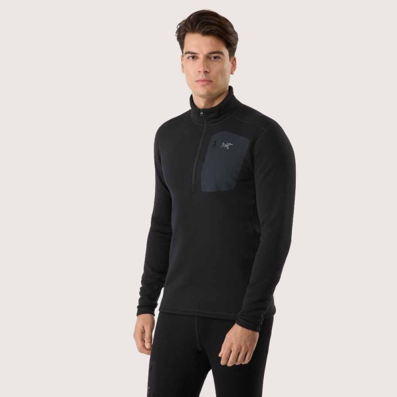 Arc'teryx Rho Heavyweight Zip Neck Black