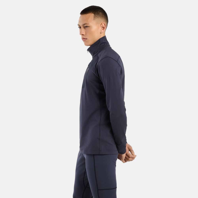 Arc'teryx Rho LT Zip Neck Black Sapphire
