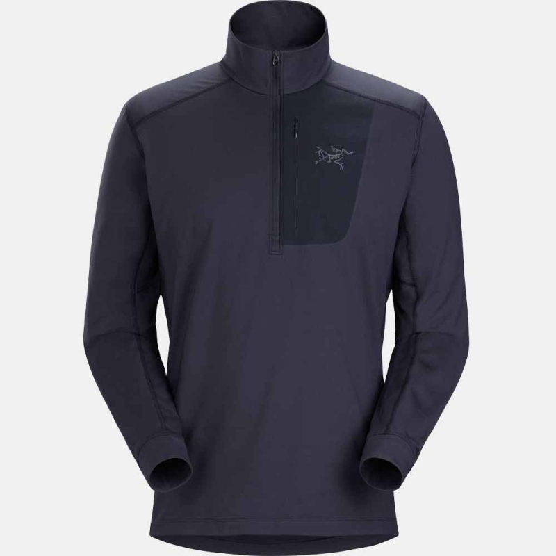 Arc'teryx Rho LT Zip Neck Black Sapphire