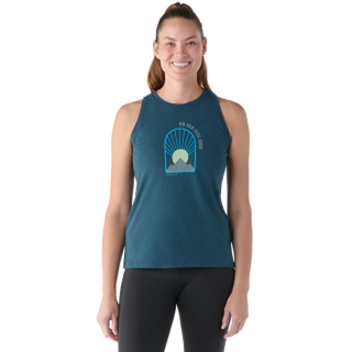 Smartwool Morning View Graphic Tank Women's Twilight Blue