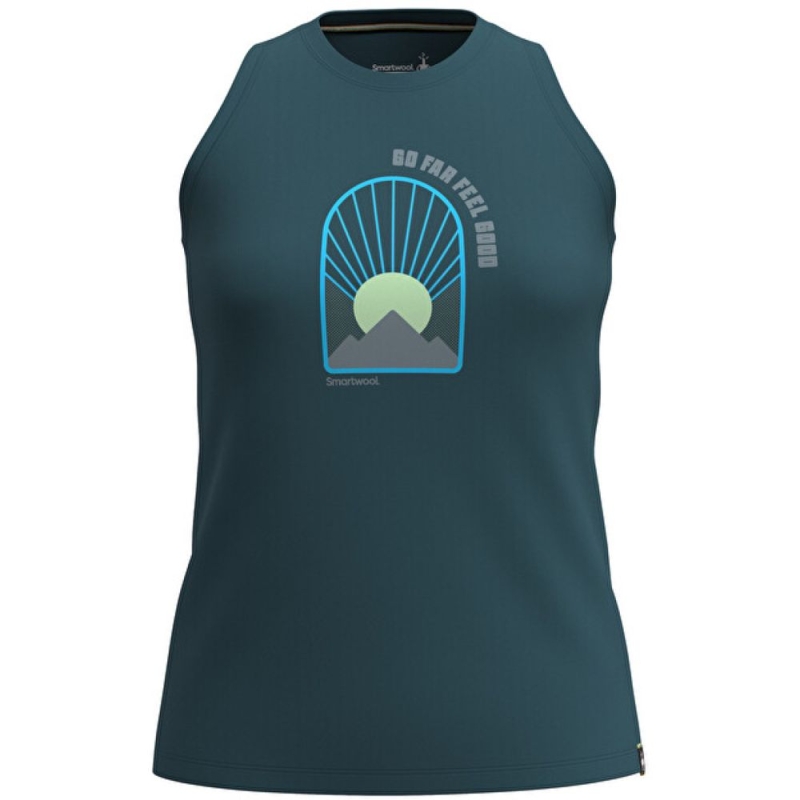 Smartwool Morning View Graphic Tank Women's Twilight Blue