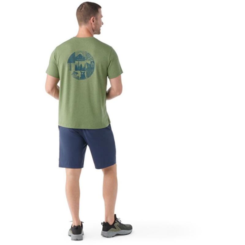 Smartwool Forest Finds Graphic Short Sleeve Tee Fern Green