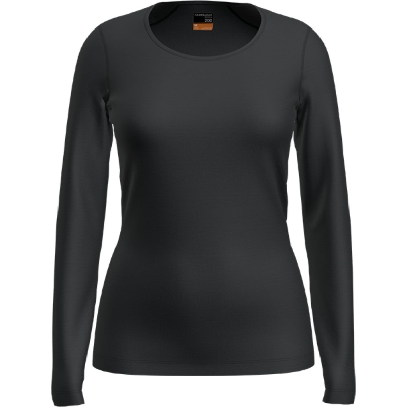Icebreaker 200 oasis Long Sleeve Scoop Women's Black