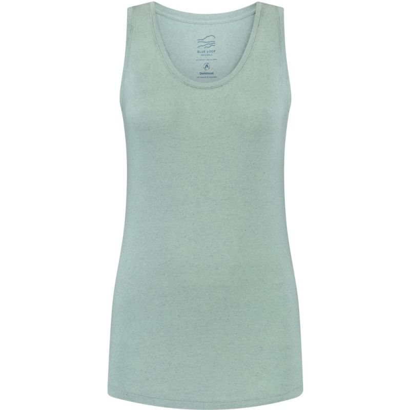 Blue Loop Originals Denimcel Tank Top Women's Agave Green