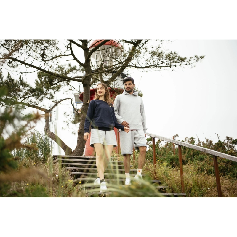 Blue Loop Originals Blue Fleece Short  Grey Melange