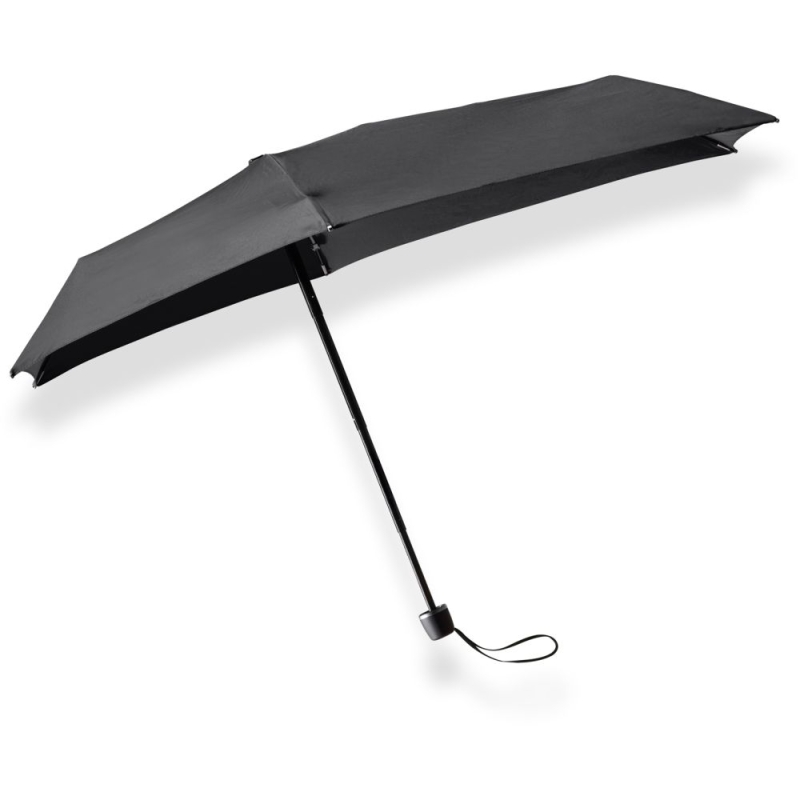 Senz Micro foldable storm umbrella Pure Black