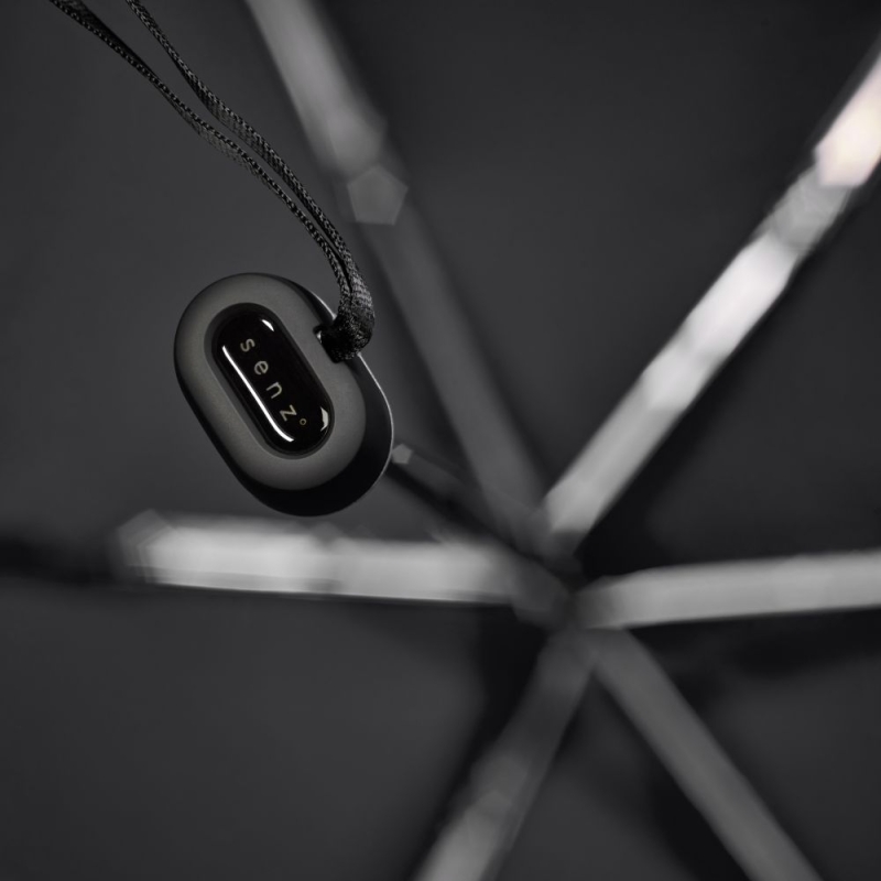 Senz Micro foldable storm umbrella Pure Black