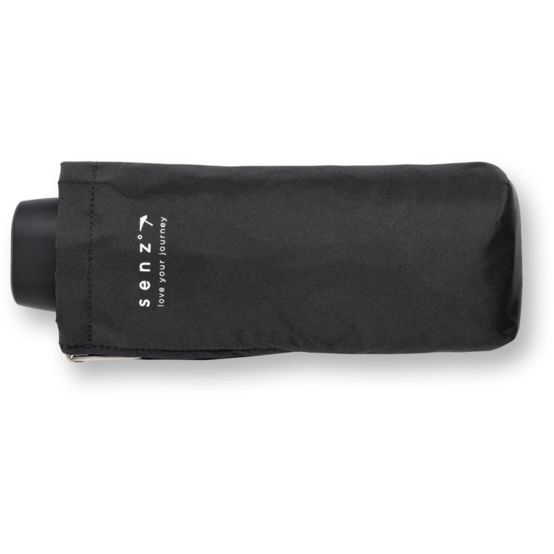 Senz Micro foldable storm umbrella Pure Black