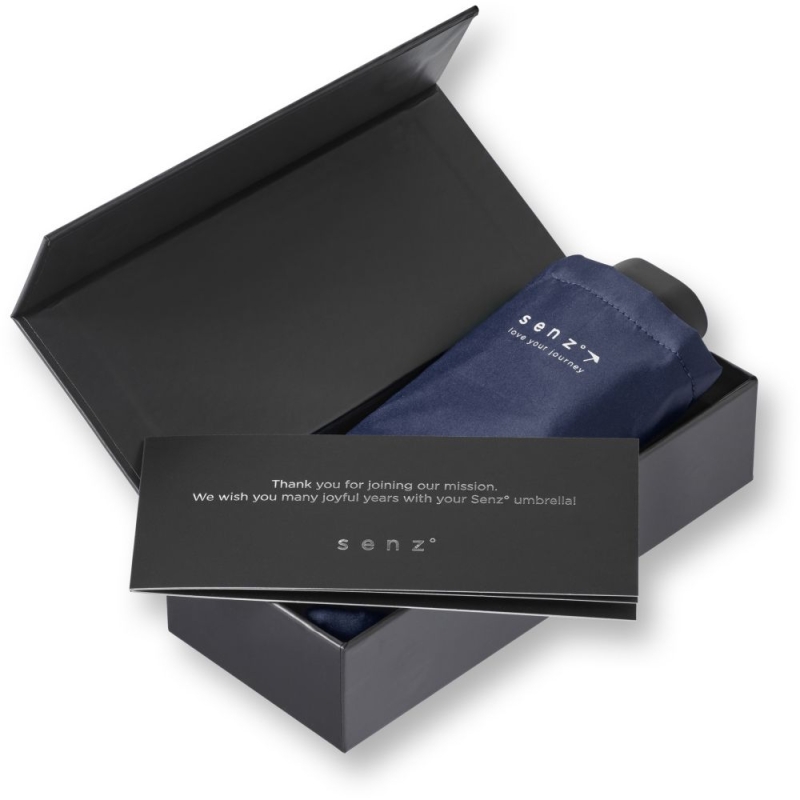 Senz Micro foldable storm umbrella Midnight Blue