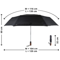 Origin Outdoor Wind-Trek Paraplu Large Black