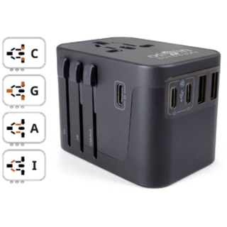 Origin Outdoor Universal Travel Adapter Black