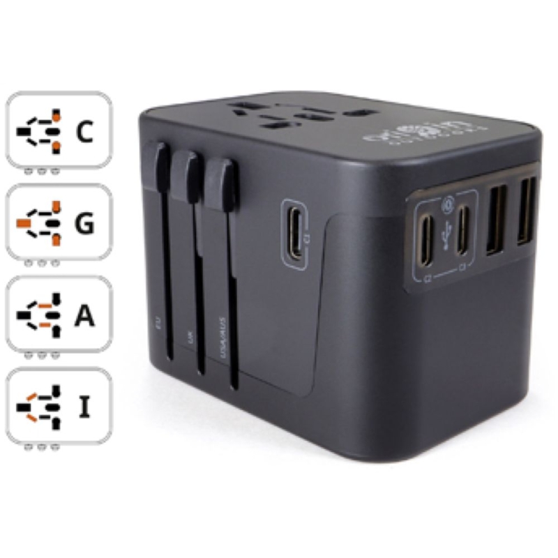 Origin Outdoor Universal Travel Adapter Black