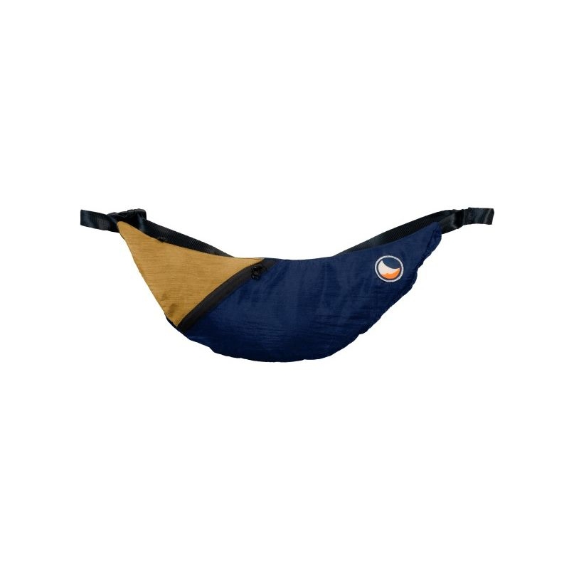 Ticket to the Moon Upcycled Sling Bag  Navy Blue / Gold