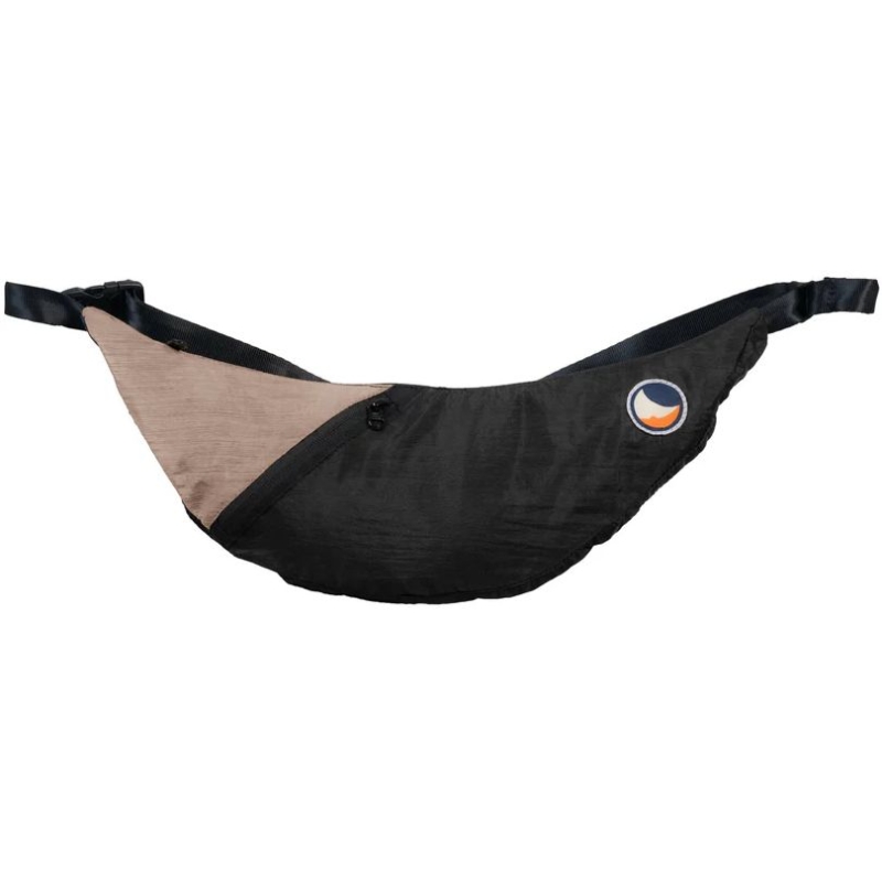 Ticket to the Moon Upcycled Sling Bag  Black / Natural Beige
