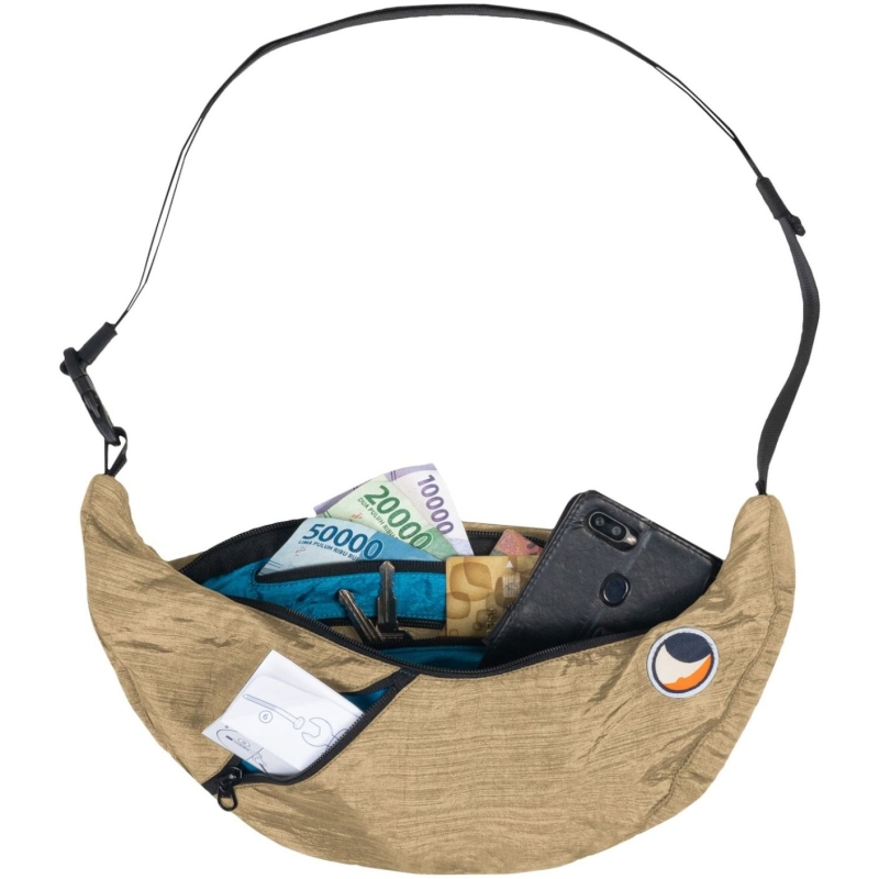 Ticket to the Moon Upcycled Sling Bag Premium Beige