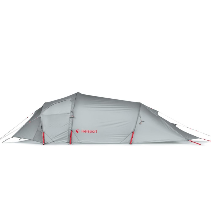 Helsport Explorer Lofoten Pro 2 Tent Stone Grey / Ruby Red