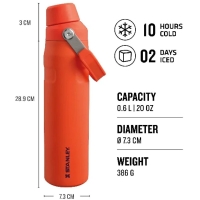 Stanley The Aerolight IceFlow Water Bottle Fast Flow 0,6L Tigerlily Plum 