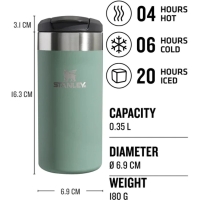 Stanley The AeroLight Transit Mug 0,35L Shale Metallic 