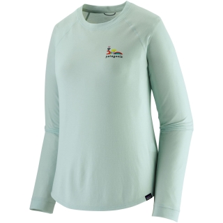 Patagonia Long Sleeve Cap Cool Trail Graphic Shirt Women's Lose It: Wispy Green