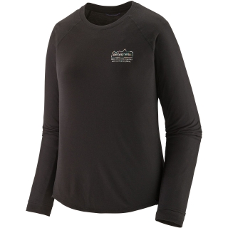 Patagonia Long Sleeve Cap Cool Trail Graphic Shirt Women's Unity Fitz: Black