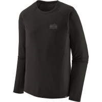 Patagonia Long Sleeve Cap Cool Trail Graphic Shirt Strata Stencil: Black