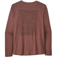 Patagonia Long Sleeve Cap Cool Daily Graphic Shirt Strataspire: Dulse Mauve X-Dye