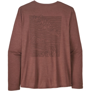 Patagonia Long Sleeve Cap Cool Daily Graphic Shirt Strataspire: Dulse Mauve X-Dye