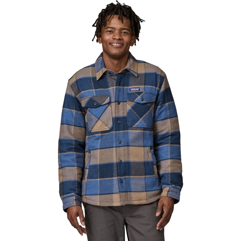 Patagonia LW Insulated Fjord Flannel Shirt William: Smolder Blue