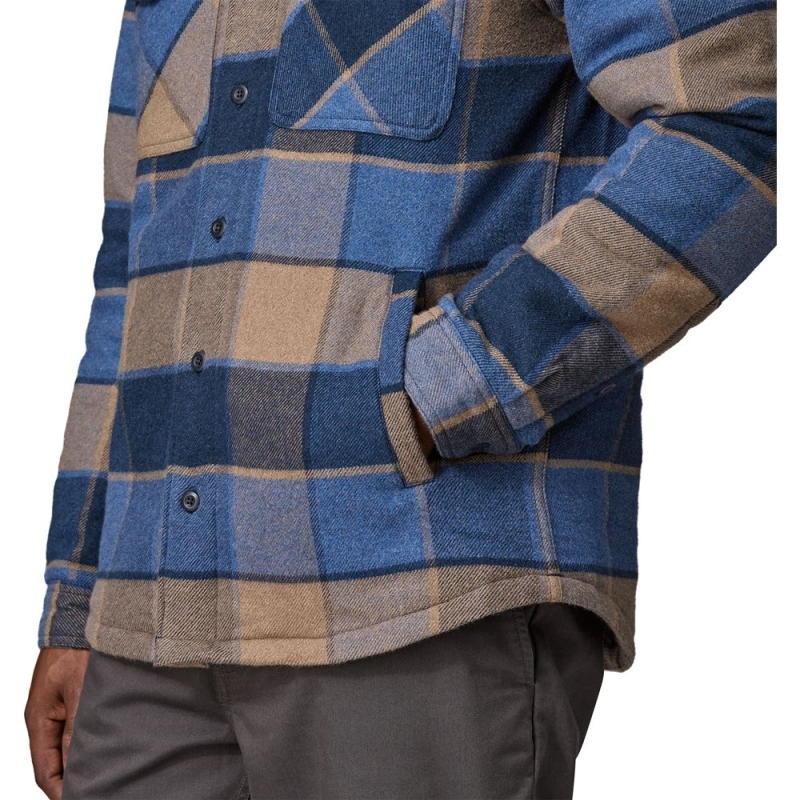 Patagonia LW Insulated Fjord Flannel Shirt William: Smolder Blue