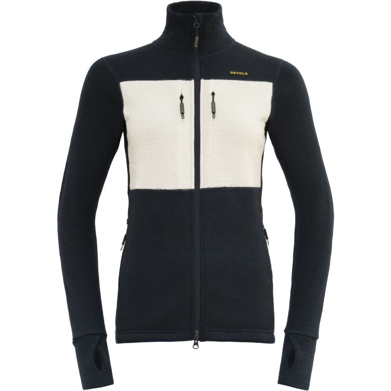 Devold Egga Grid Merino Jkt Women's Ink/Offwhite