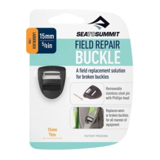 Sea to Summit Laddergesp, 1 Pin, 15mm, Field Repair Buckle Zwart