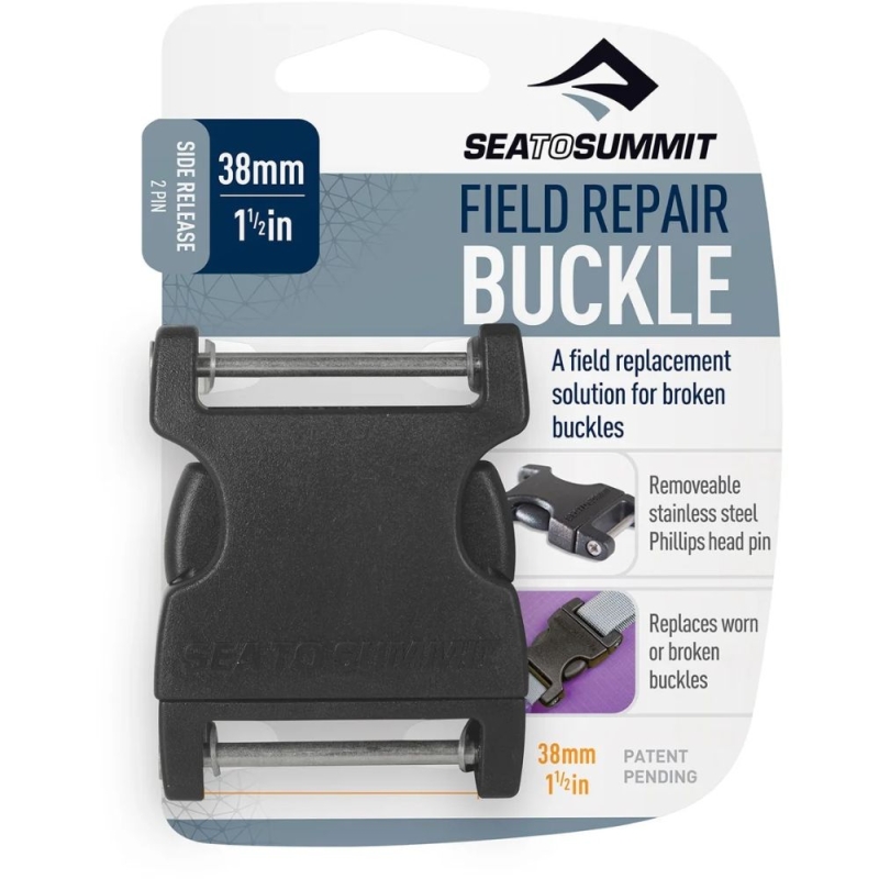 Sea to Summit Steek Gesp, 2 Pin, 38mm, Field Repair Buckle  Zwart