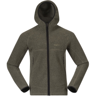 Bergans Vaagaa Merino Terry Midlayer Hoodie Green Mud