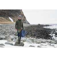 Bergans Vaagaa Merino Terry Midlayer Hoodie Green Mud