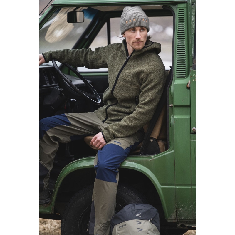 Bergans Vaagaa Merino Terry Midlayer Hoodie Green Mud