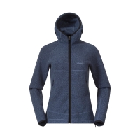 Bergans Vaagaa Merino Terry Midlayer Hoodie Women's Granite Blue