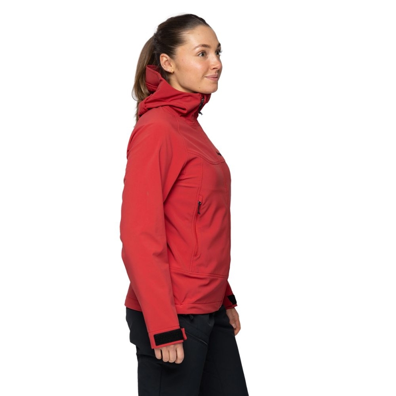 Bergans Vaagaa Softshell Jacket Hood Women's Crimson Red