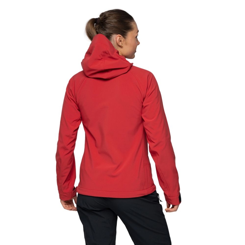 Bergans Vaagaa Softshell Jacket Hood Women's Crimson Red
