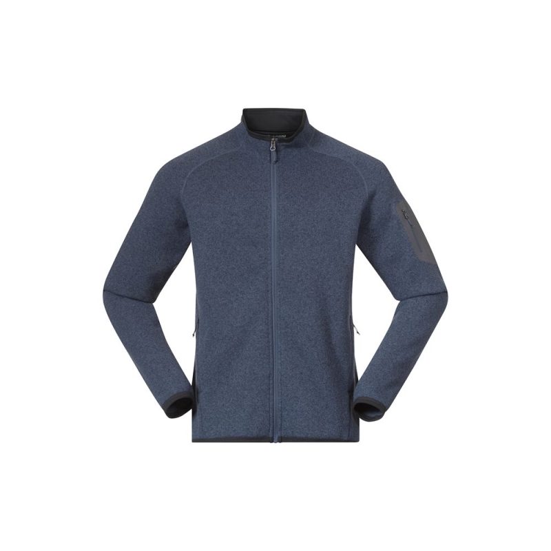 Bergans Kamphaug Knitted Jacket Granite Blue