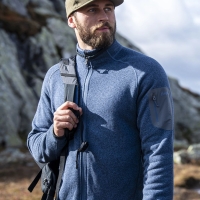 Bergans Kamphaug Knitted Jacket Granite Blue