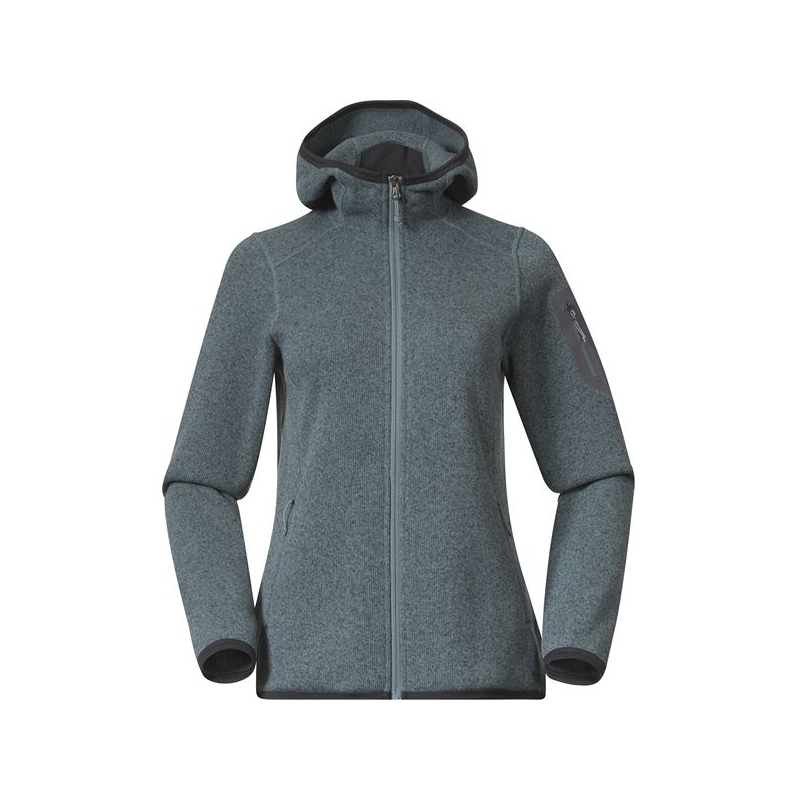 Bergans Kamphaug Knitted Hoodie Women's Grey Sage