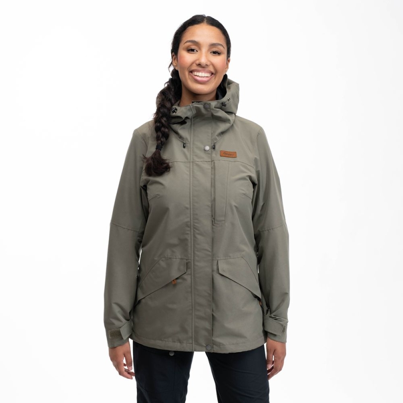 Bergans Nordmarka 2L Shell Jacket Women's Green Mud